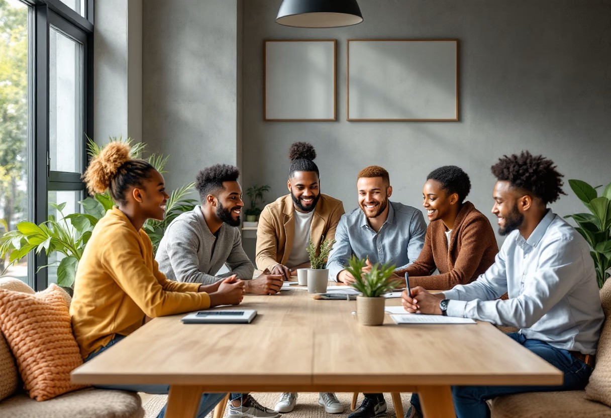 image of diverse group collaboration